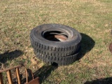 2 Truck Tires. One with rim.