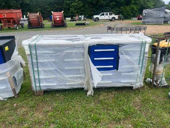 Steelman 7' 20 Drawer Work Bench (Blue)