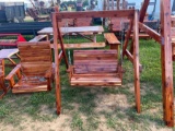 Kids Cedar Swing with Stand