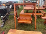 Kids Cedar Swing with Stand