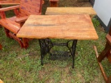 Maple Top Singer Sewing Machine Table