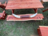 Bull Horn Cedar Sign