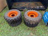 4 10-16.5 Premium Skid Steer Tires & Riims