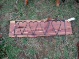 Decorative Cedar Hat Hanger (Hearts)