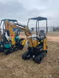 AGT H12R Mini Excavator - Yellow