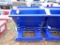 Blue Forklift Dump Hopper