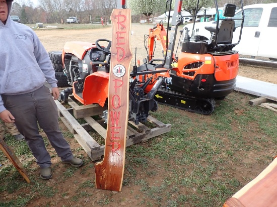 Red Power Cedar Sign