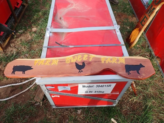 Farm Sweet Farm Cedar Sign