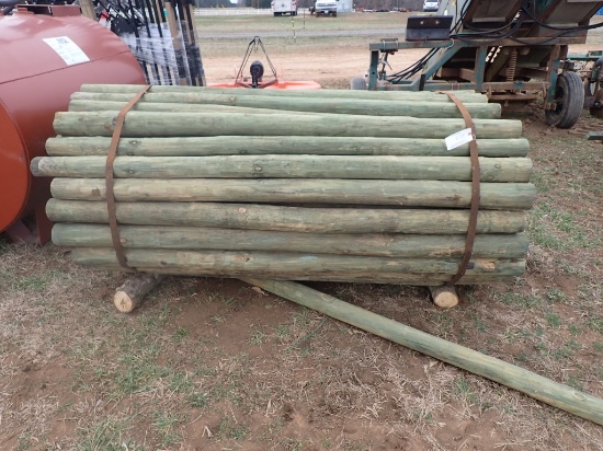 Appx 100 New 7' Treated Posts