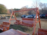 Cedar Swing Stand With Adult & Child Swing