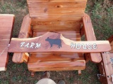 Farm House Beef Cedar Sign (White Letters)