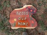 Bless Our Home Cedar Sign