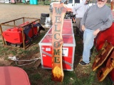 Welcome Tobacco Leaf Cedar Sign