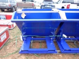 Blue Forklift Dump Hopper