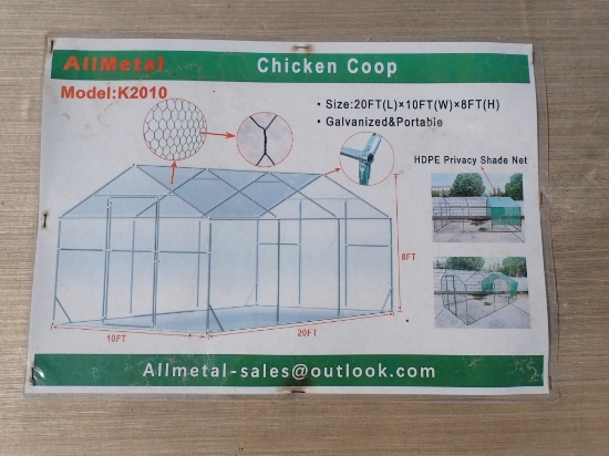 Unused 10' x 20' Chicken Coop