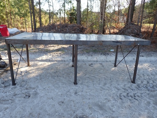 Approximately 4'x10' Shop Table with Stainless Top