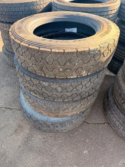 (4) Mericus 225/70R19.5 Tires