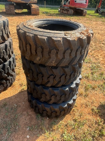 (4) Fore Runner 10-16.5 NHS Skid Steer Tires