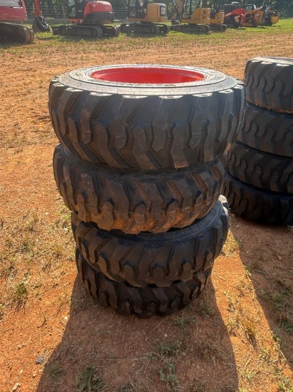 (4) New 10-16.5 Skid Steer Tires