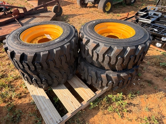 (4) Fore Runner 12-16.5 NHS Skid Steer Tires