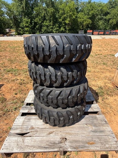 (4) New 10-16.5 NHS Skid Steer Tires