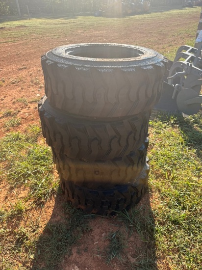 (4) New 10-16.5 NHS Skid Steer Tires