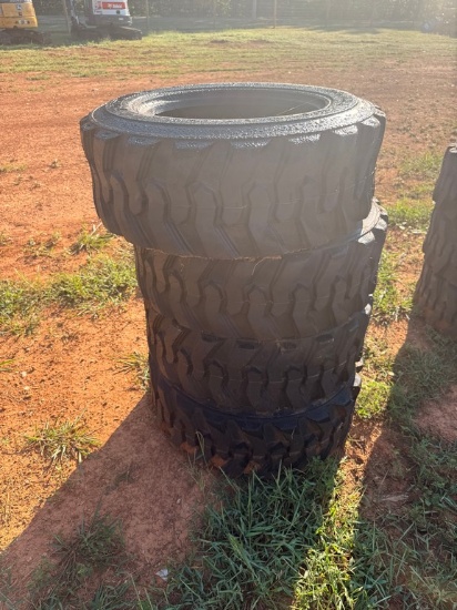 (4) New 10-16.5 NHS Skid Steer Tires