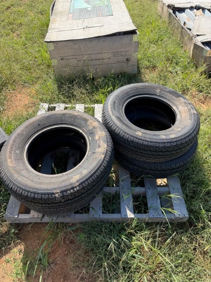 (4) Road Guider ST225/75R15 Trailer Tires