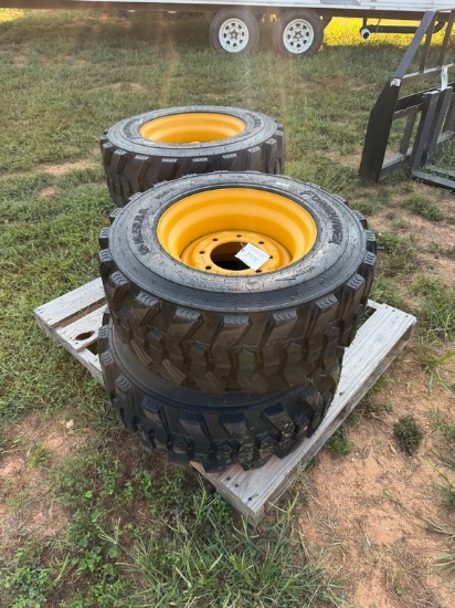 (4) Fore Runner 12-16.5 NHS Skid Steer Tires