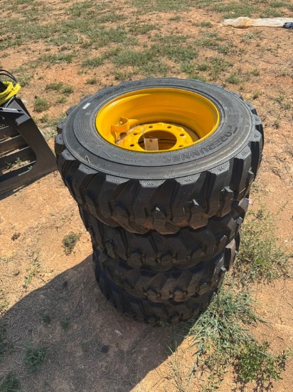 (4) New 10-16.5 Skid Steer Tires & Wheels
