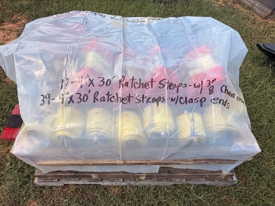 (12) 4"x30' Ratchet Straps