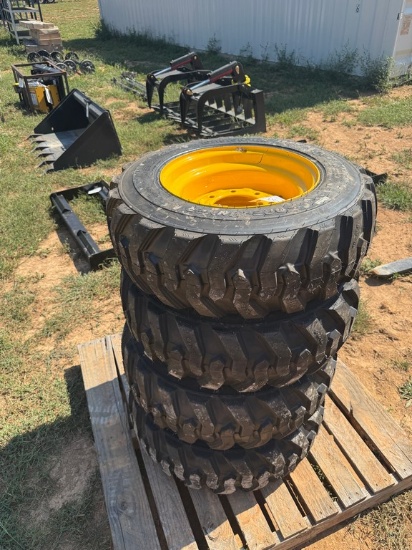 (4) Forerunner 10-16.5 NHS Skid Steer Tires