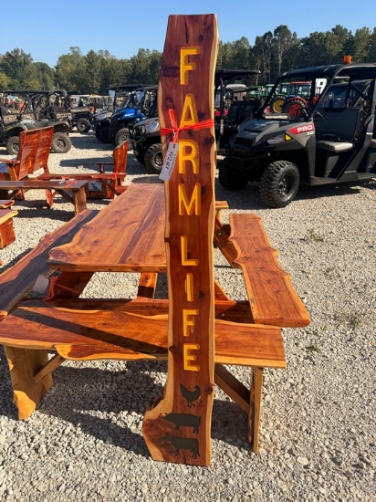 Farmlife Cedar Sign