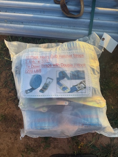 (10) Heavy Duty Ratchet Straps