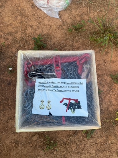 Heavy Duty Ratchet Load Binders & Chains Set