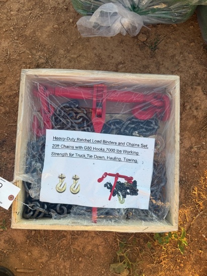 Heavy Duty Ratchet Load Binders & Chains Set