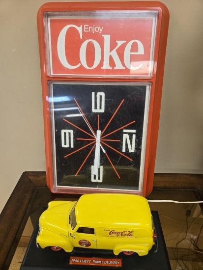 COCA-COLA CLOCK CAR - 22% BUYER'S PREMIUM
