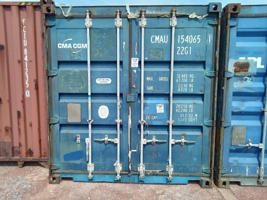CMAU15406522G1 20FT SHIPPING CONTAINER BLUE
