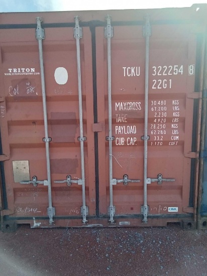 TCKU 32225422G1 20FT SHIPPING CONTAINER RED