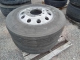 11R24.5 TIRES W/RIMS 1 2 EA