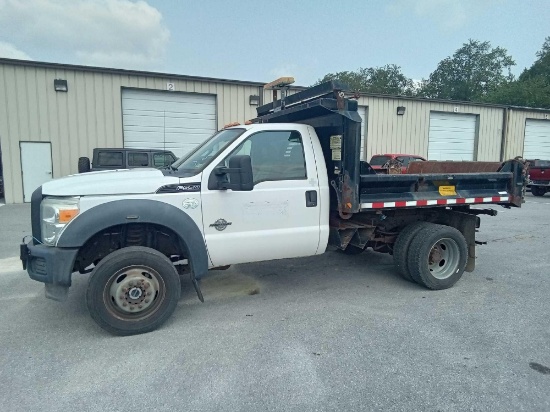 2012 FORD SUPER DUTY F-550 DRW 4WD 1 TON DUMP TRUCK