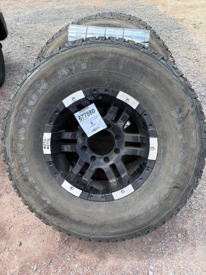 USED TIRES WITH RIMS (4) 315 70 R 17