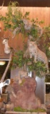 3 Lifesize Leopards on Tree Base (TX RES ONLY)