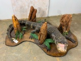 Lifesize Alligator on Base