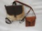 1 LEATHER PURSE & 1 COWHIDE BACKPACK