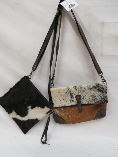 2 COWHIDE PURSES