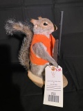 New Taxidermy, a HUNTING Grey Squirrel complete with rifle and orange vest