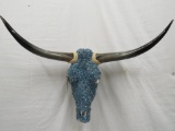 BLUE CRYSTAL LONGHORN SKULL