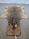 VERY BEAUTIFUL ZEBRA SKIN RUG FELTED