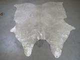 SILVER ACID WASH COWHIDE RUG